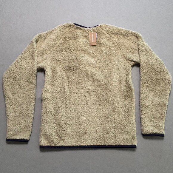 Patagonia Men's Deep Pile Los Gatos Crew Pullover Fleece Khaki/Beige Size M NWT - Picture 8 of 9